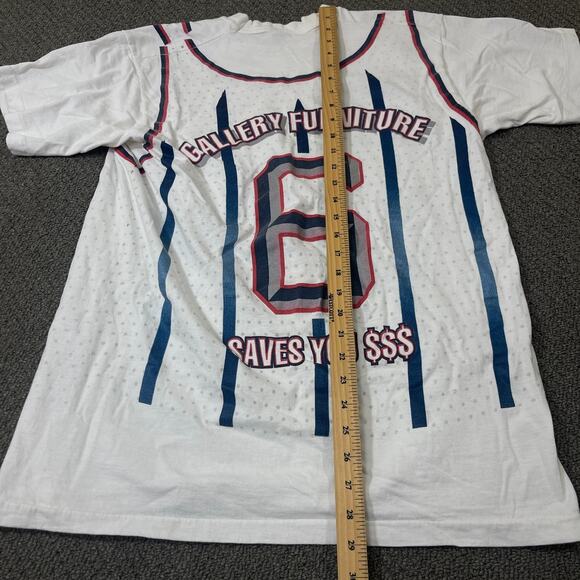 Vintage 90s 1994 NBA Houston Rockets Gallery Furniture Promo T-Shirt Size L - Picture 7 of 11